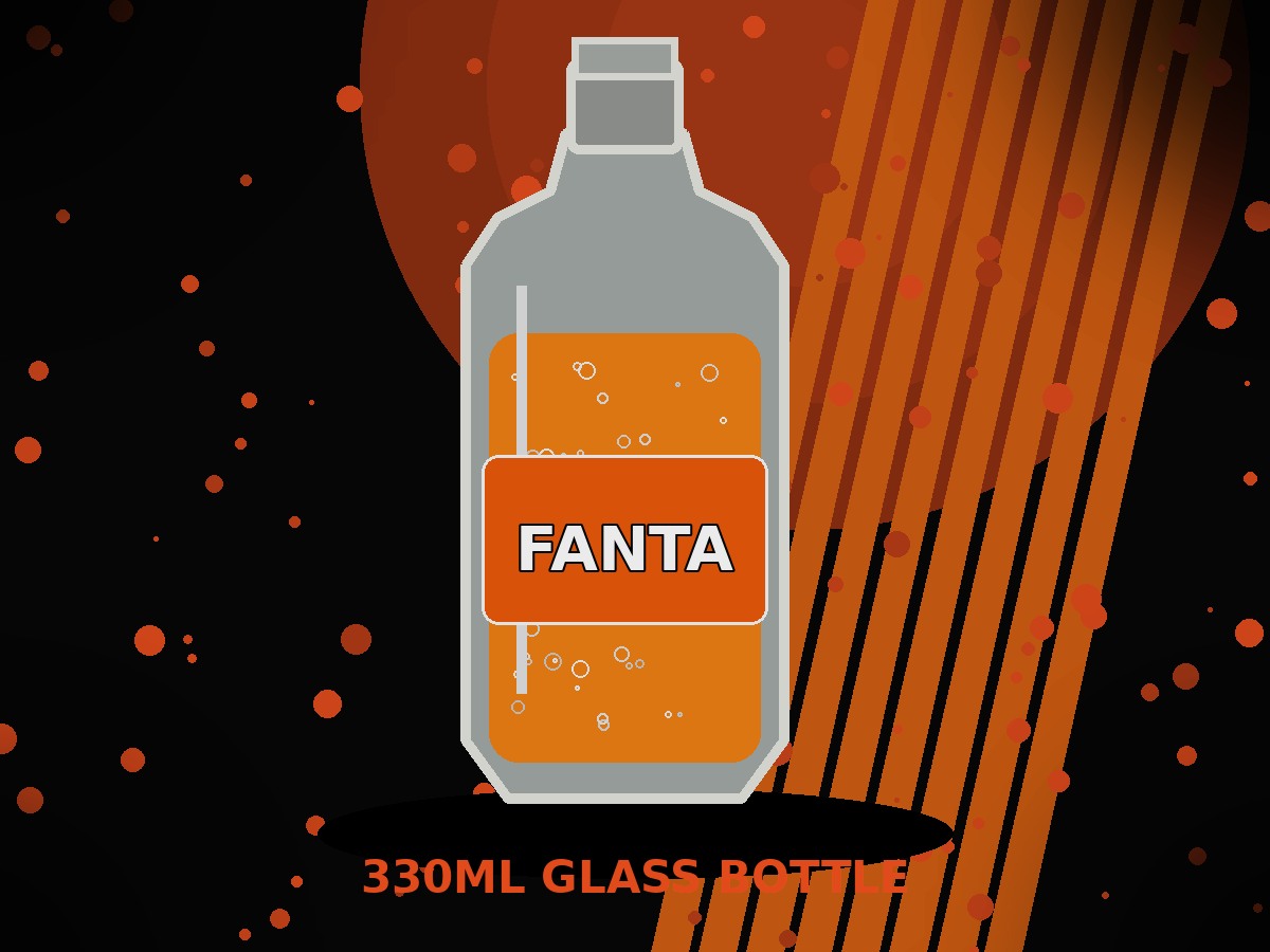Fanta Glass Bottle