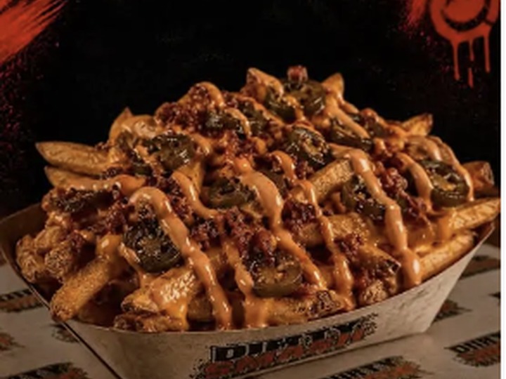 Candied Jalapeños, Bacon & Smoky Chipotle Loaded Fries